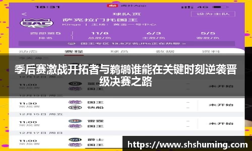 季后赛激战开拓者与鹈鹕谁能在关键时刻逆袭晋级决赛之路